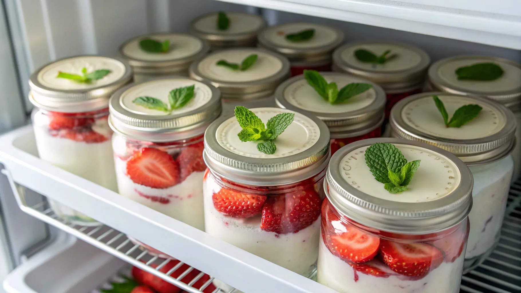 Layered Strawberry Trifle in Fridge