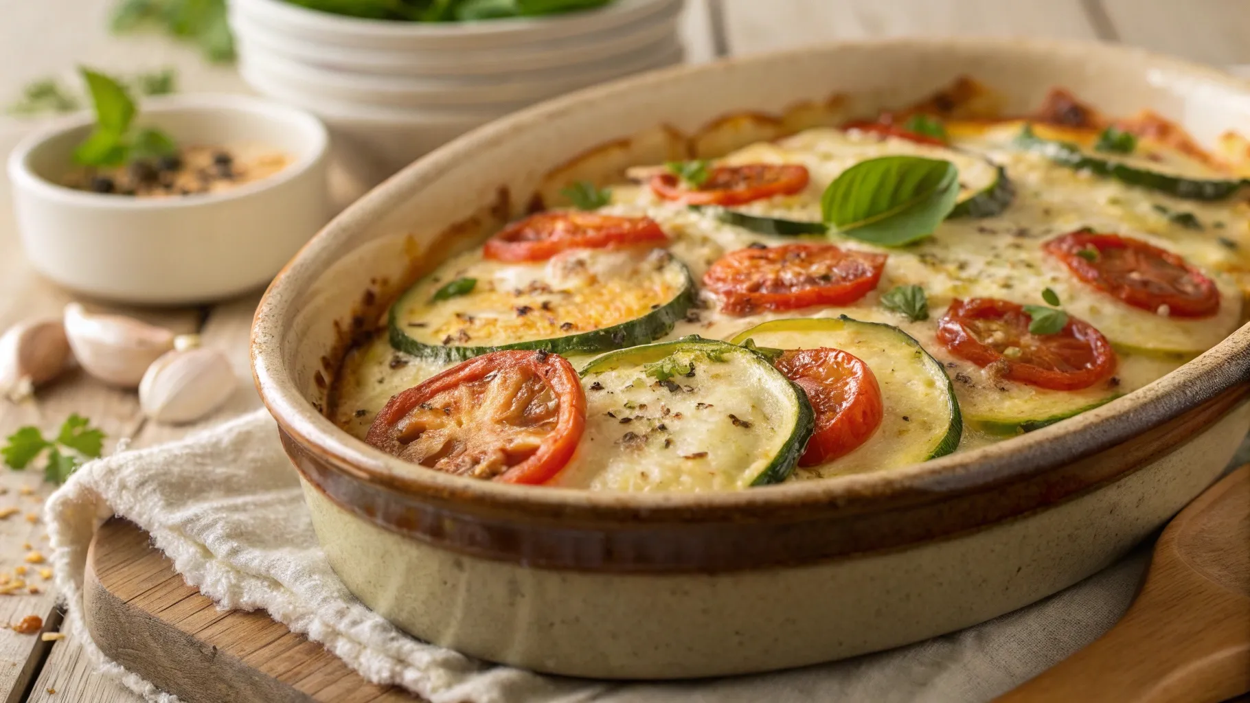 Golden Baked Zucchini Gratin with Tomatoes – Easy Oven Recipe