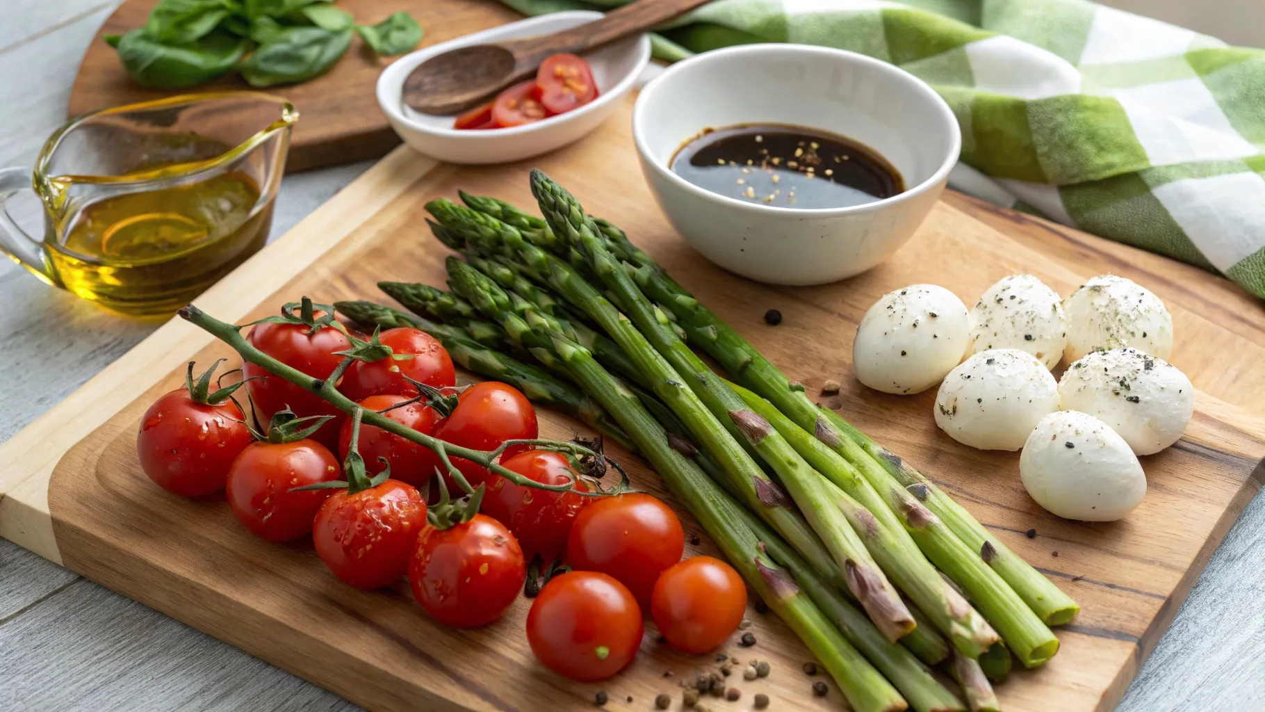 Fresh Ingredients for Caprese Asparagus
