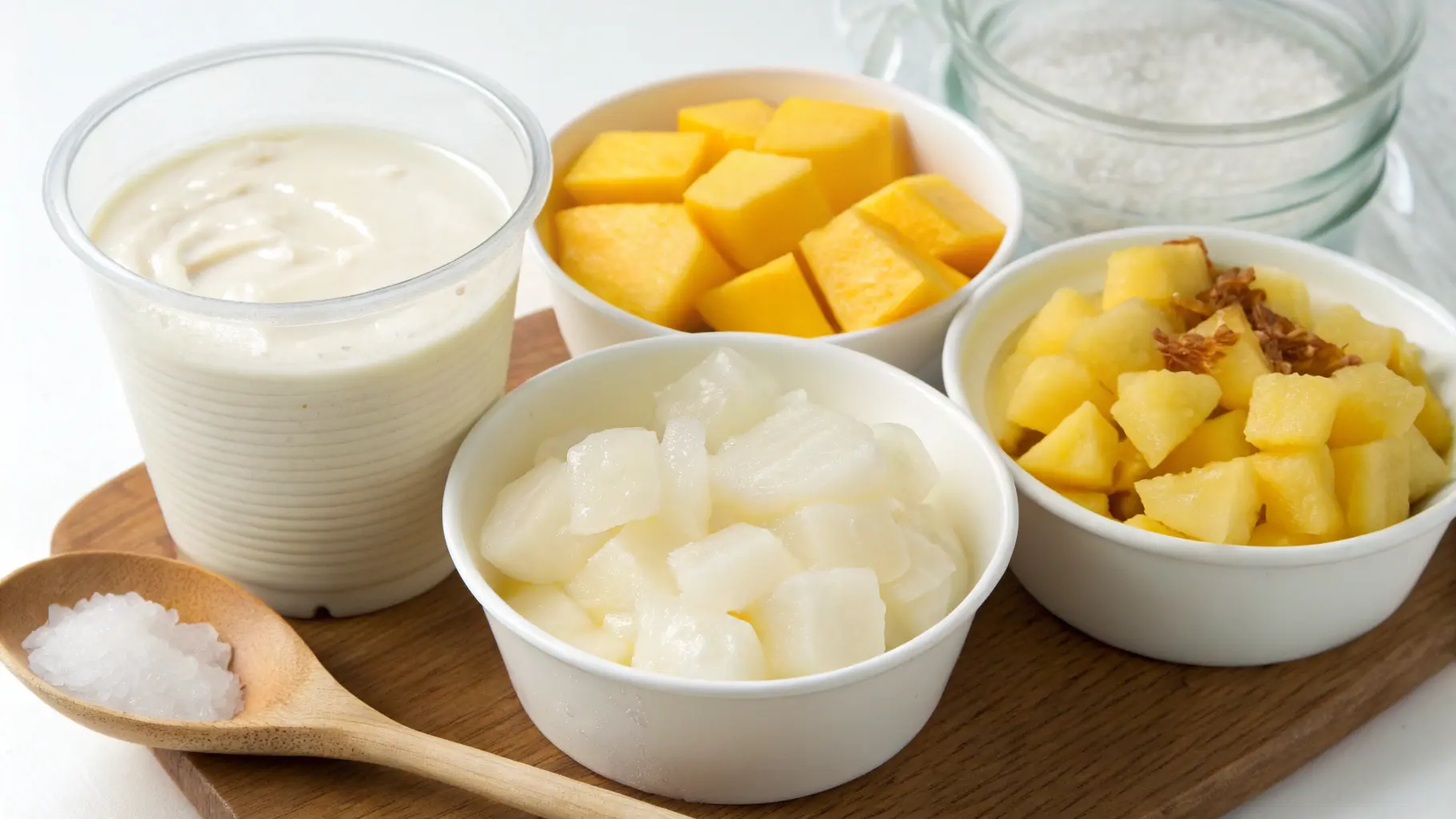 Pineapple Mango Smoothie Ingredients Prep