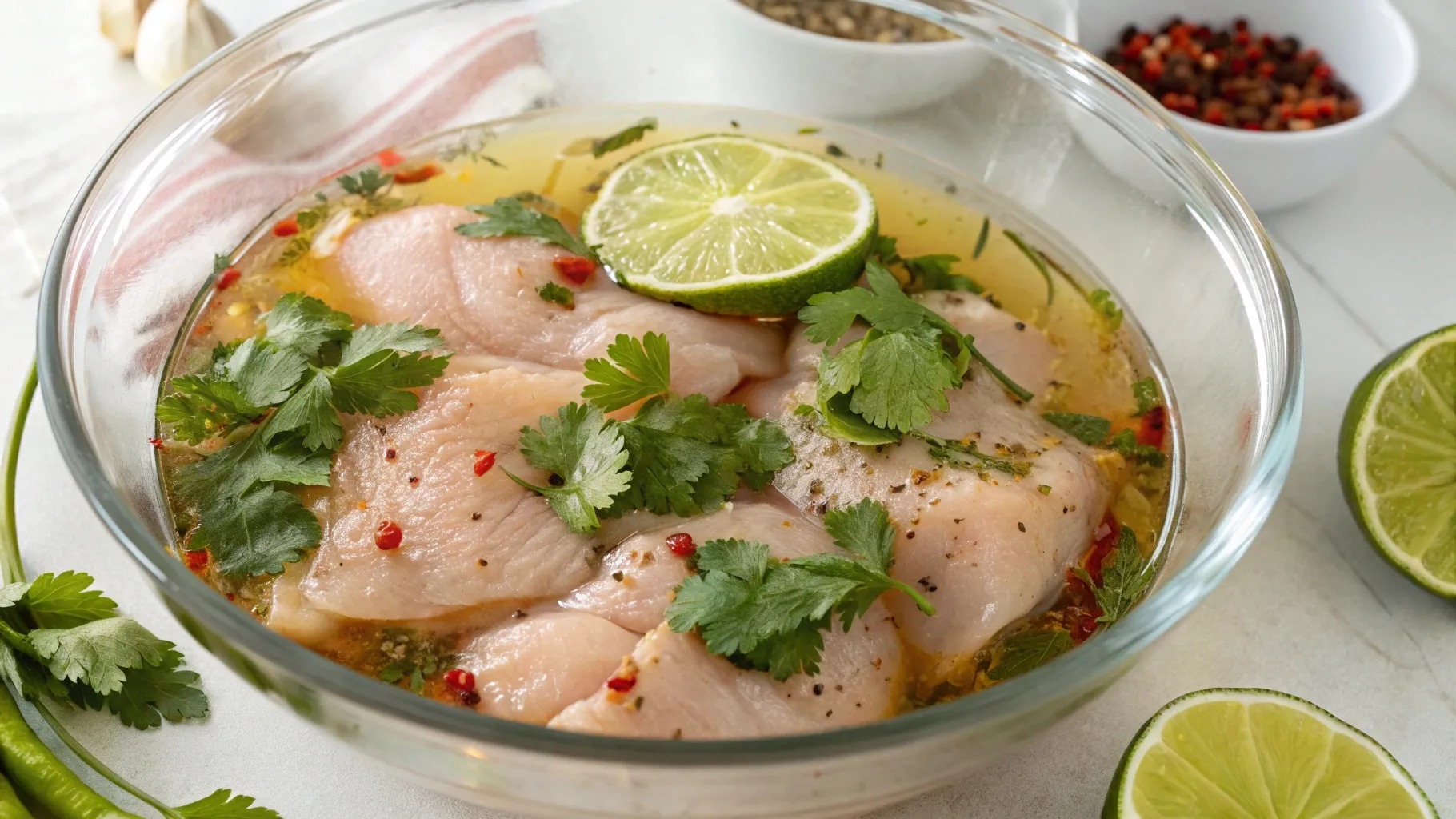 Marinating Chicken with Lime & Spices