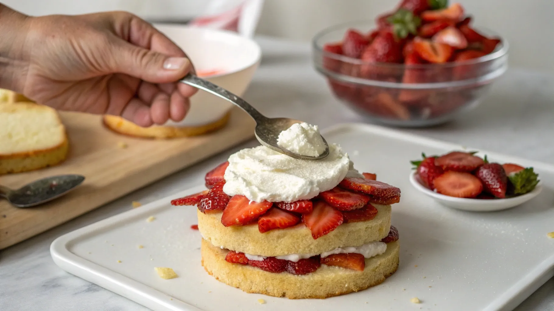 making of strawberry shortcake bliss