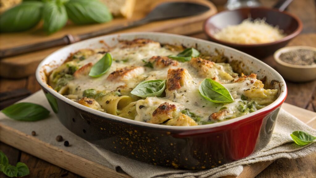 Pesto Chicken Pasta Bake
