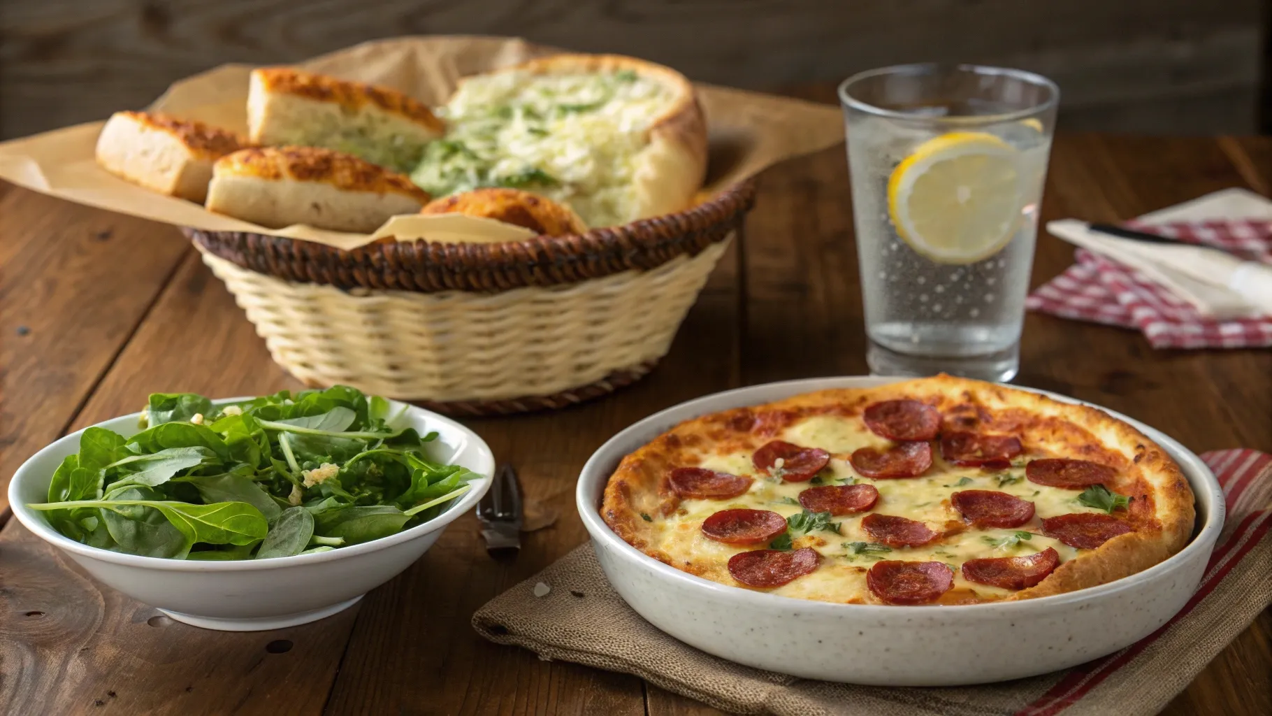 serving of low carb crustless pizza bowl