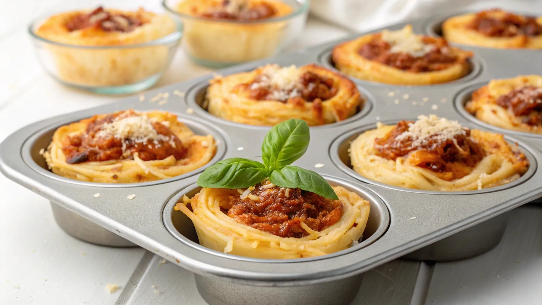 freshly Bolognese Spaghetti Bake Muffin Cups