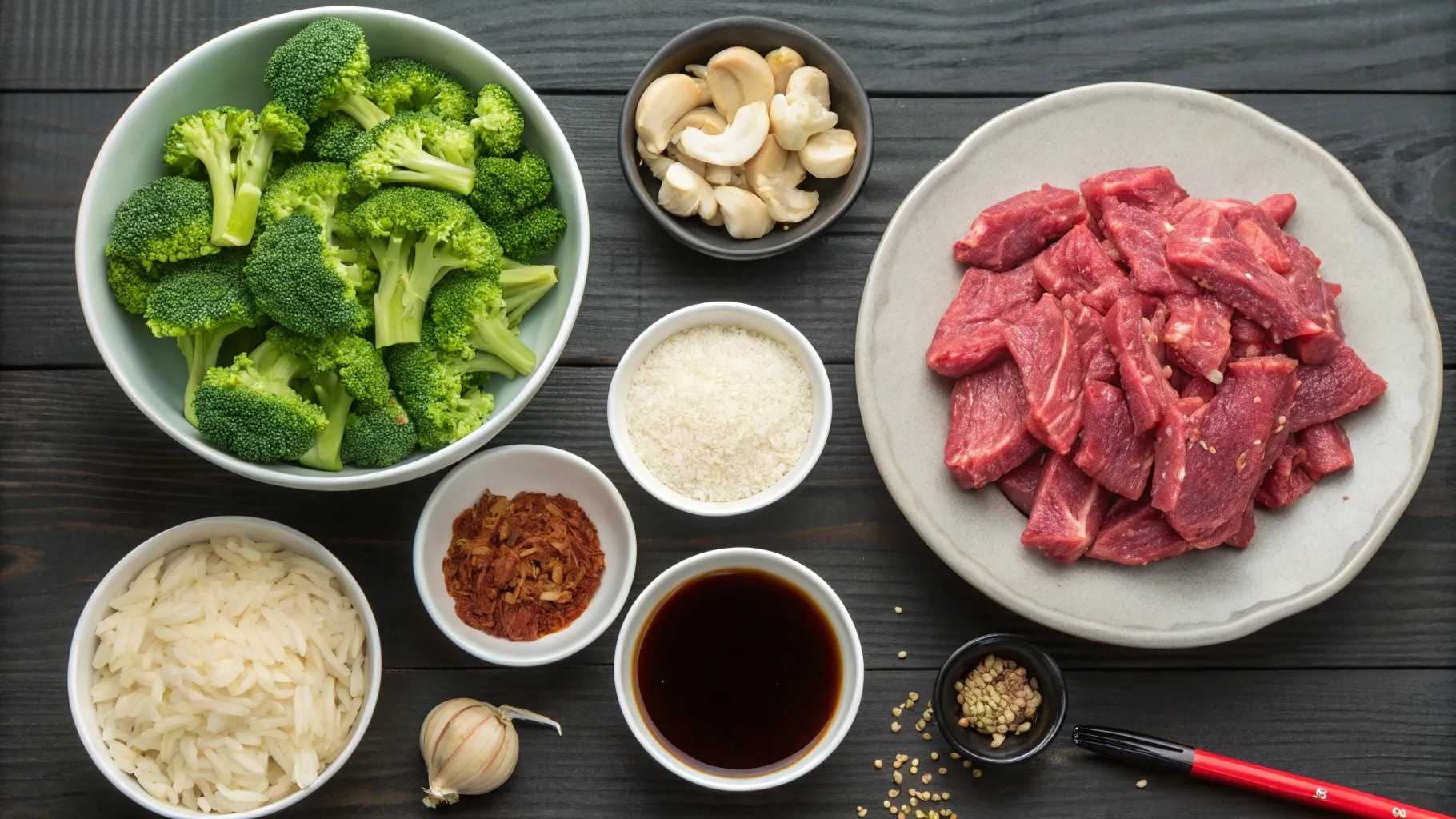 beef-broccoli-stir-fry-ingredients-flatlay-prep-shot