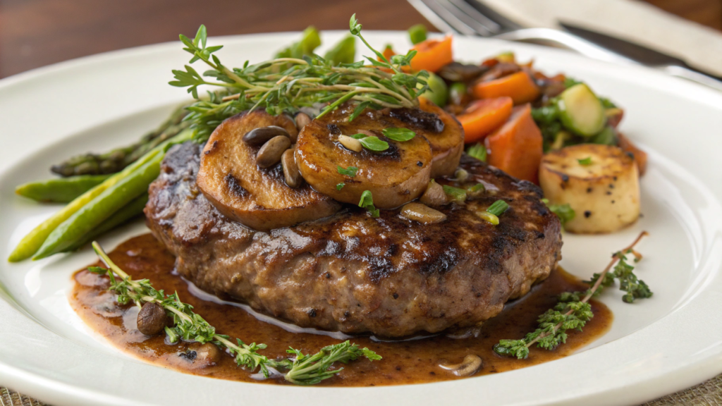 gourmet-salisbury-steak-with-mushroom-gravy-and-roasted-vegetables