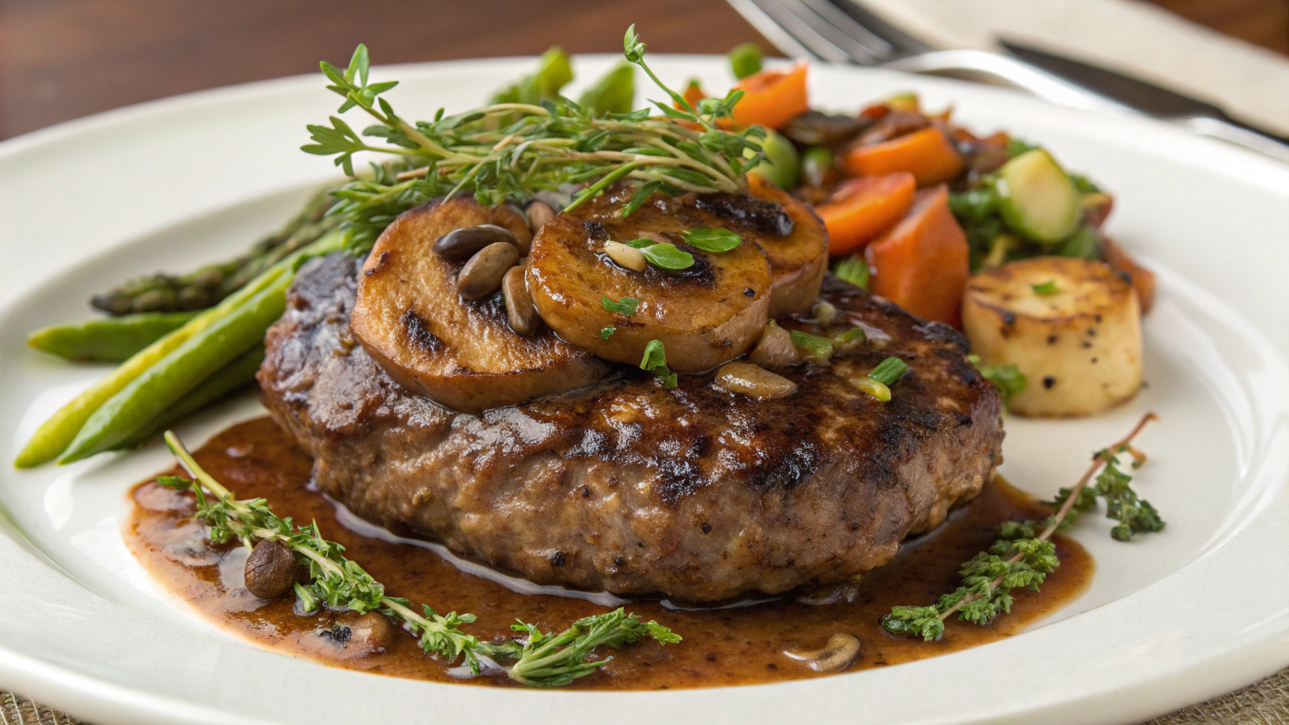 gourmet-salisbury-steak-with-mushroom-gravy-and-roasted-vegetables