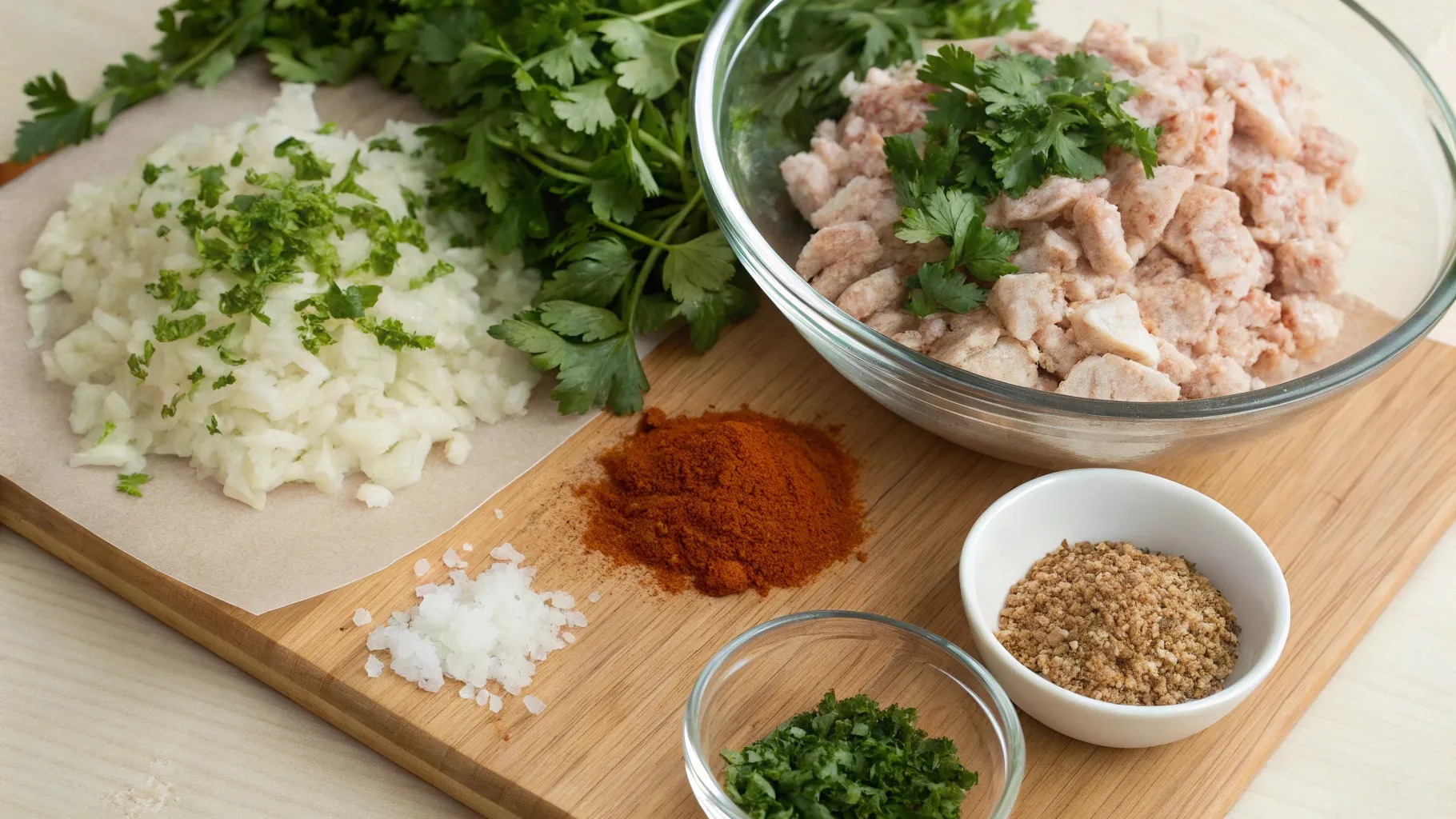 ingredients for chicken kafta kebab