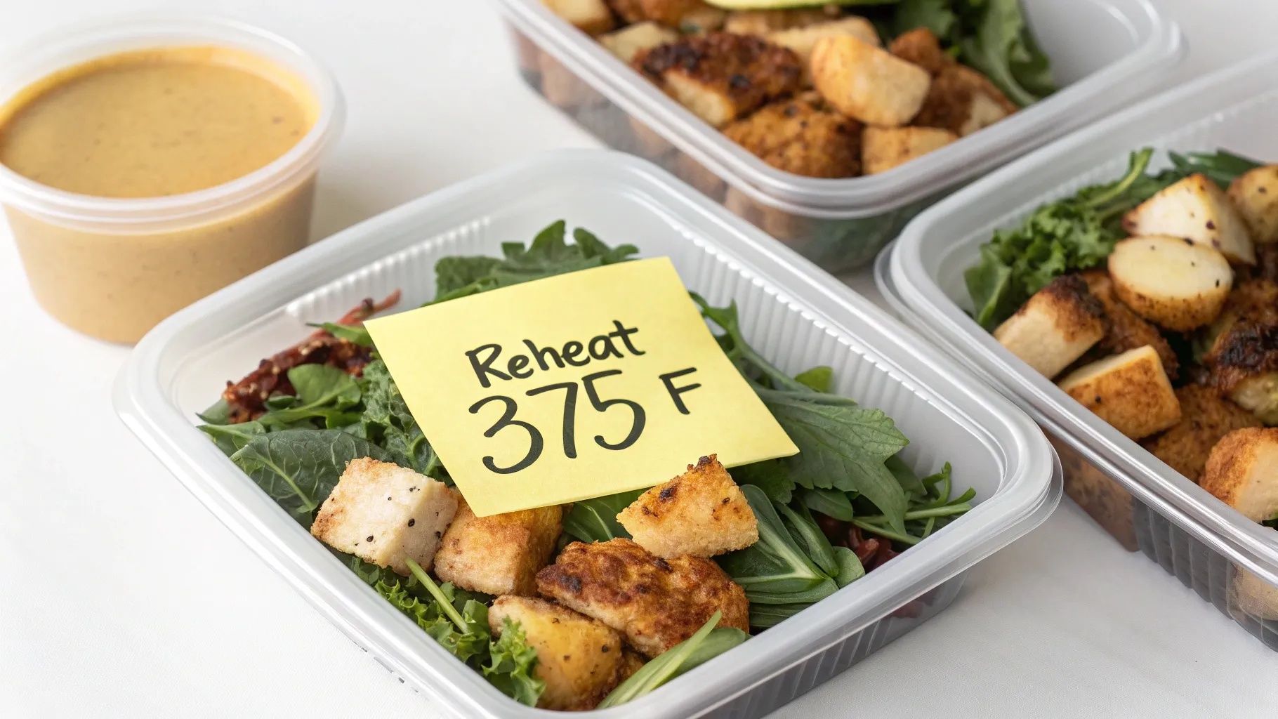 meal-prep-containers-with-crispy-potato-salad-greens-and-reheat-note