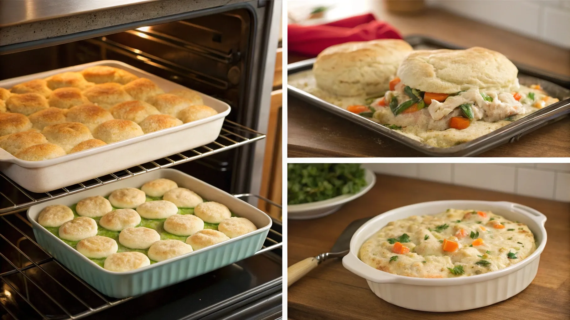 the making of Chicken Cobbler