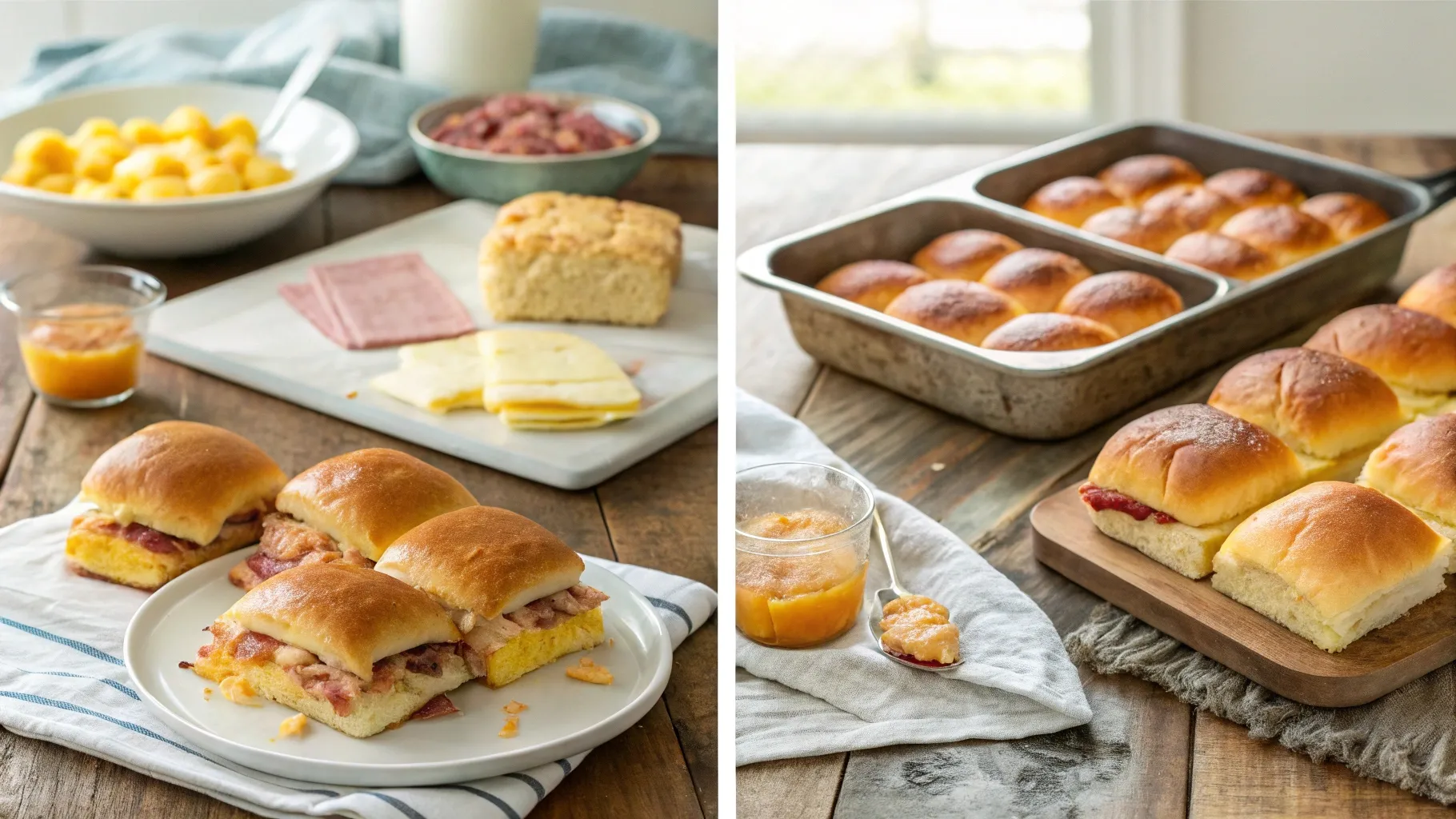 the making of Breakfast Sliders