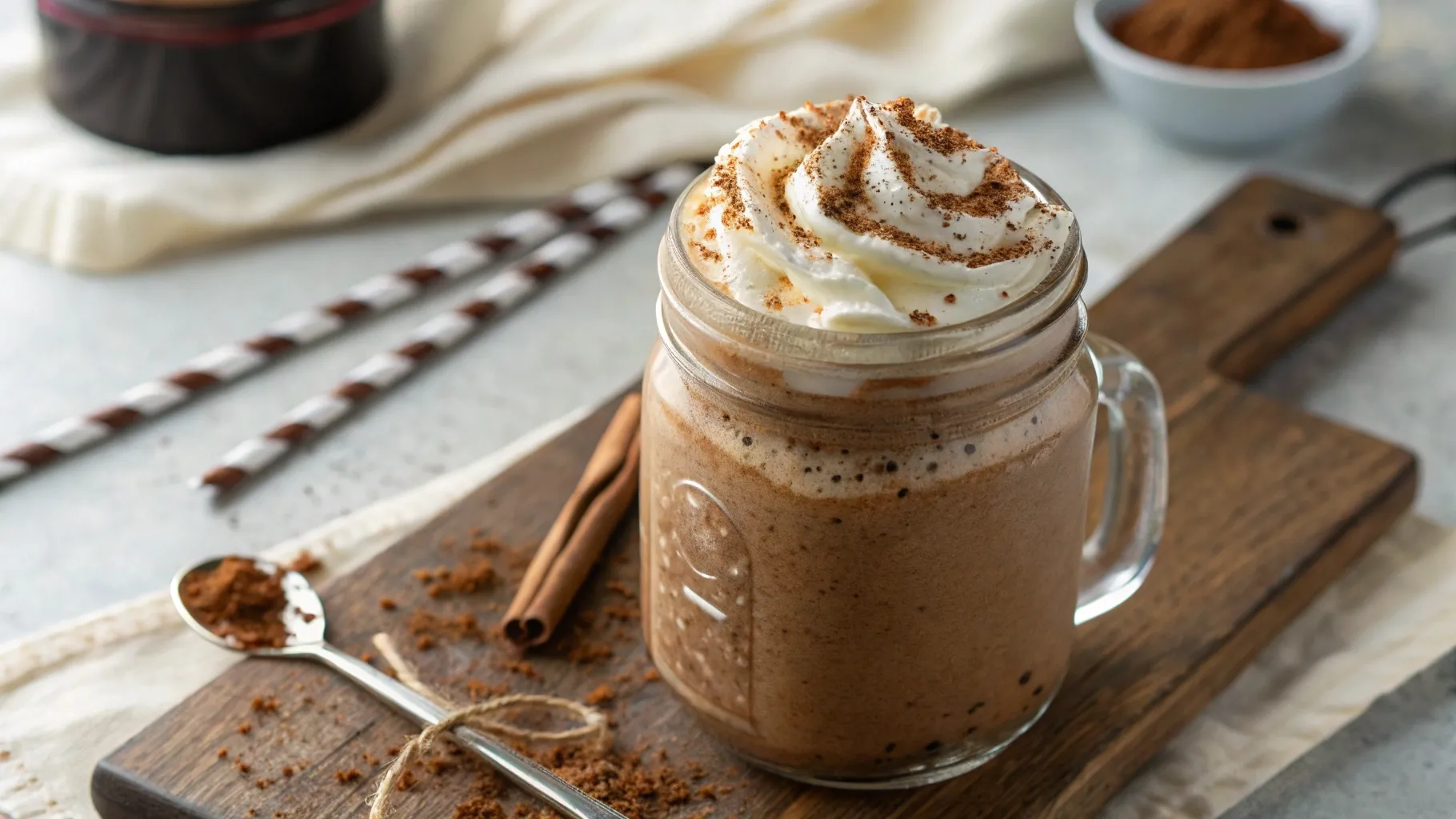 a shot of coffee smoothie