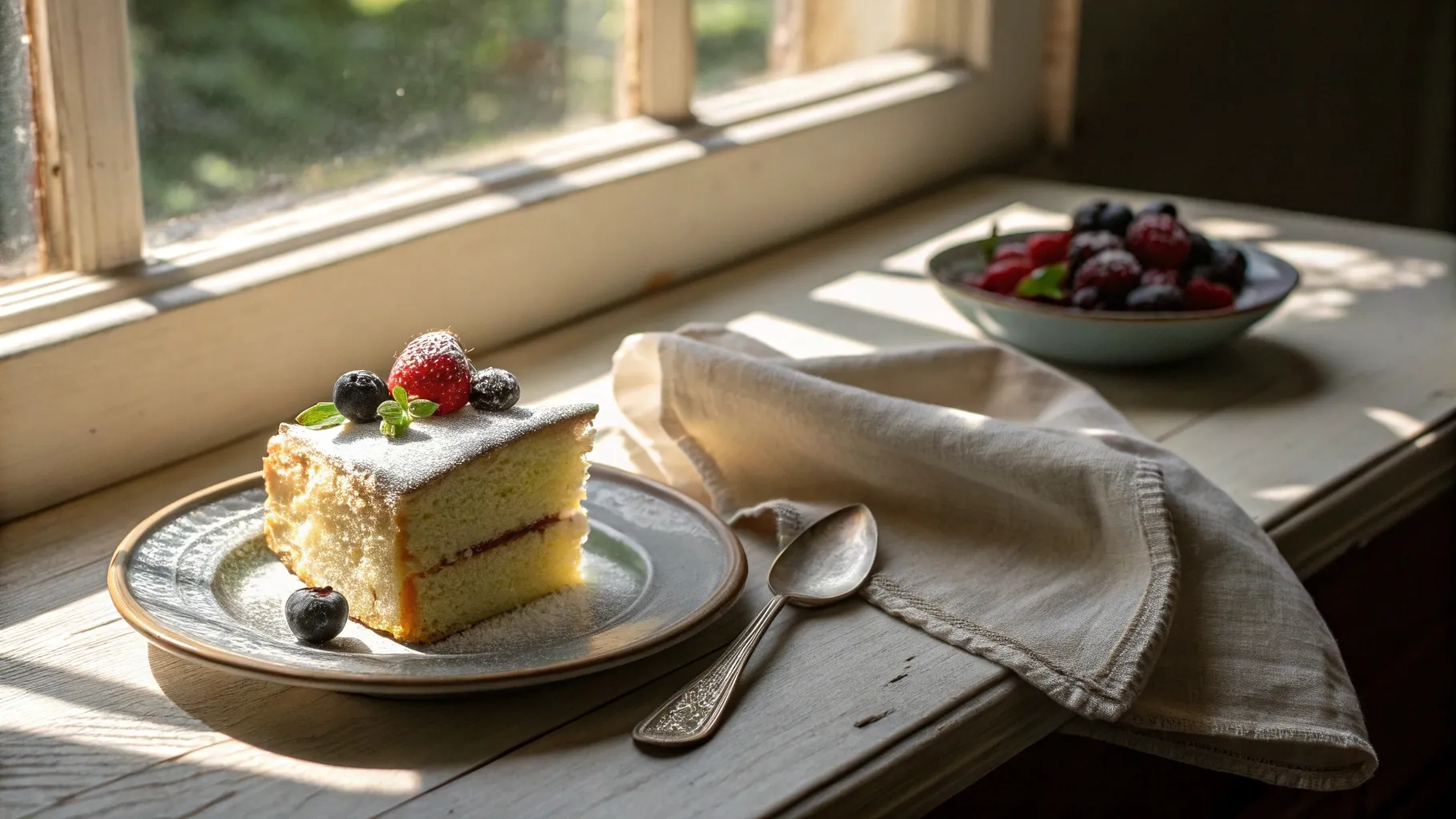 a piece of Vanilla Breakfast Cake