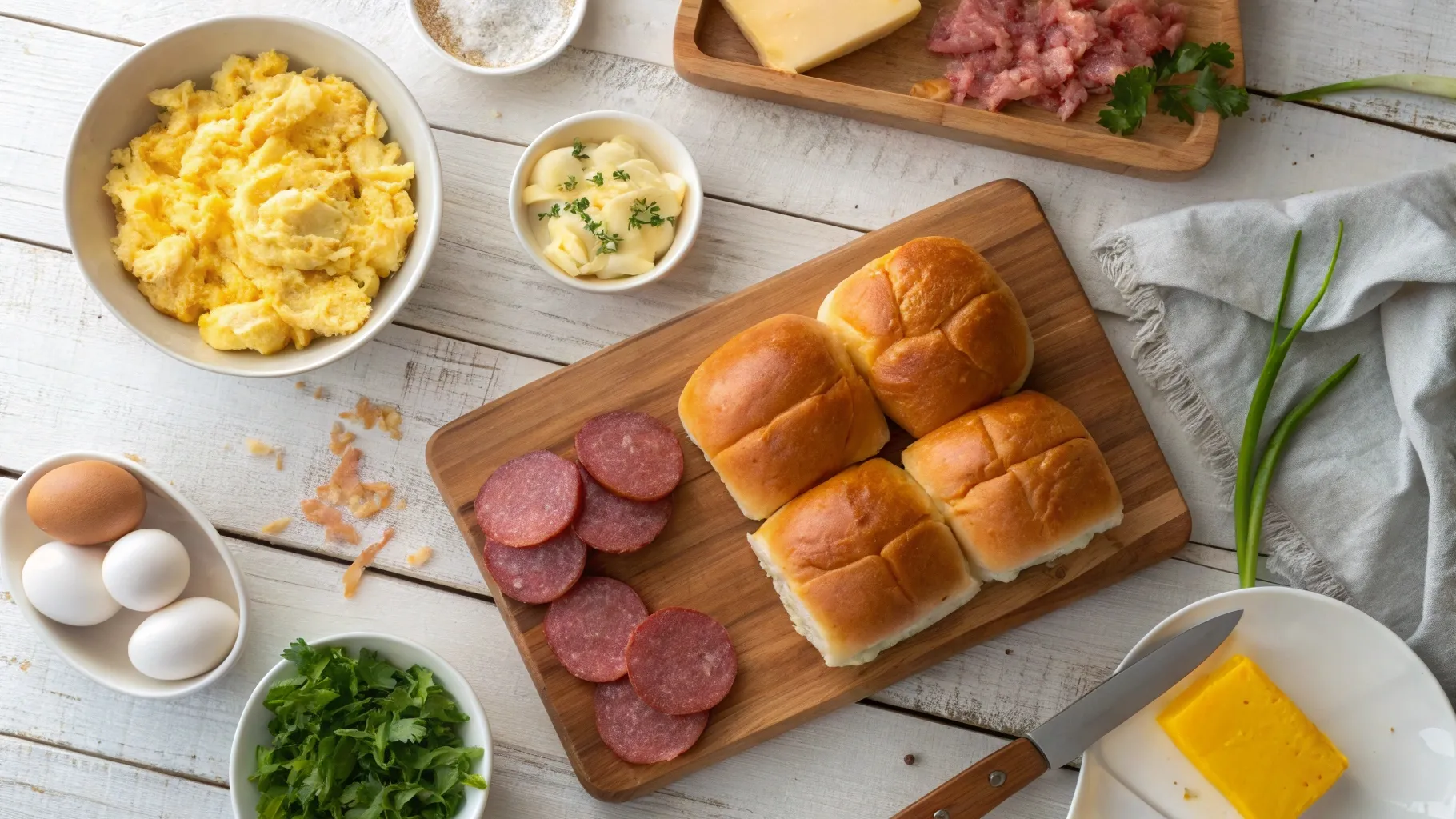 ingredients for Breakfast Sliders