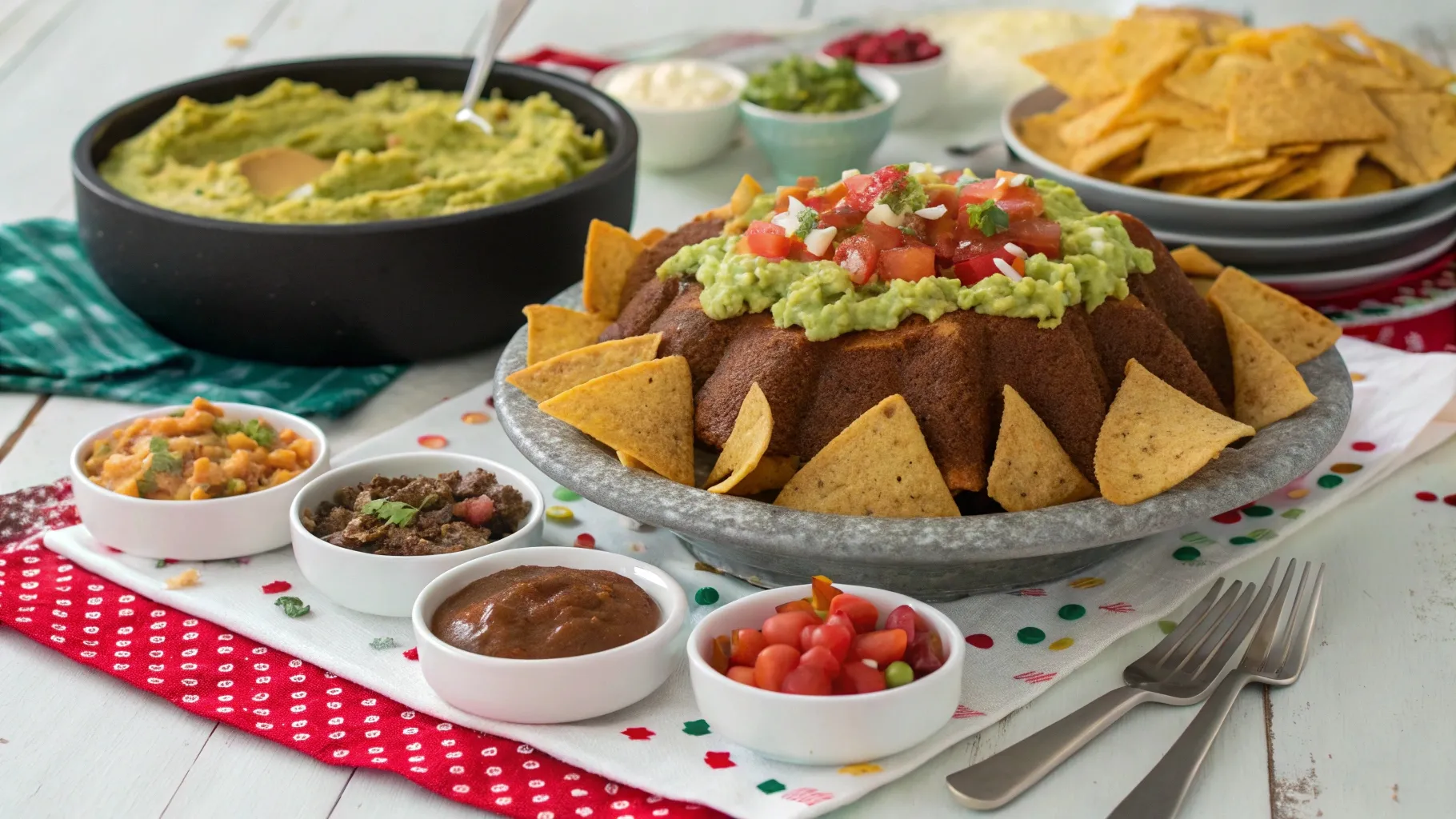 Bundt Pan Nachos in table