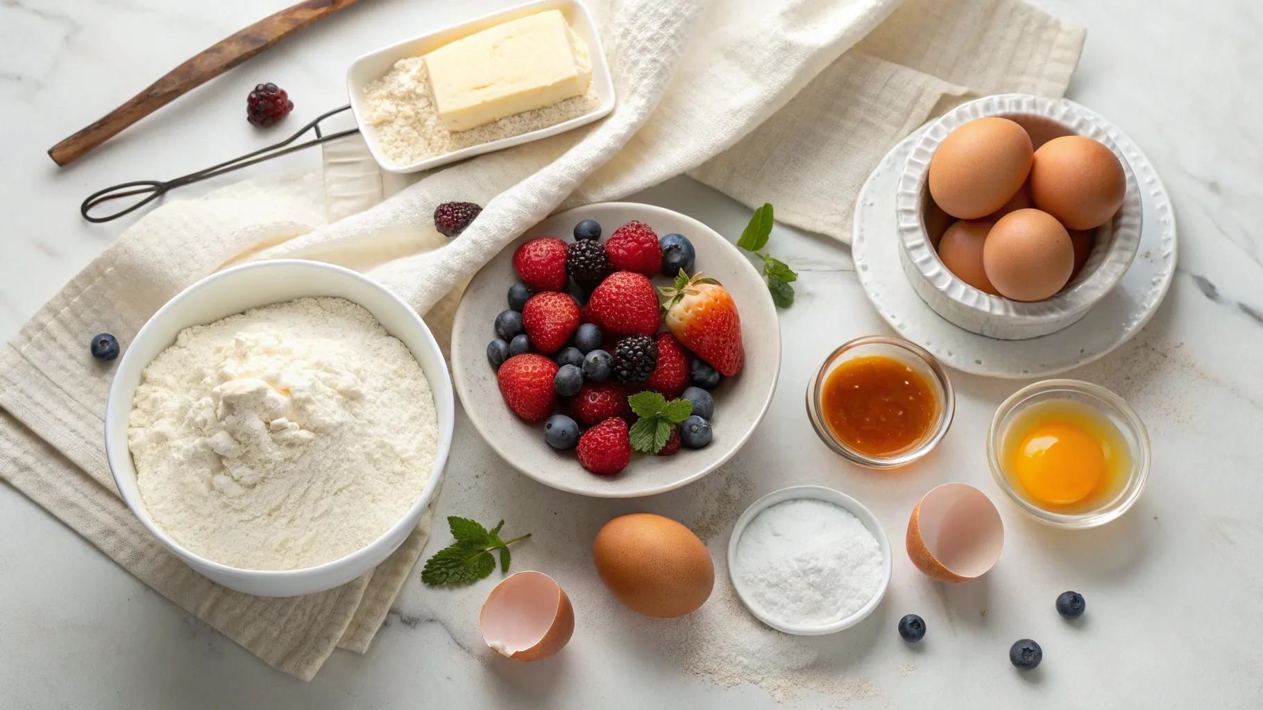ingredients for Vanilla Breakfast Cake