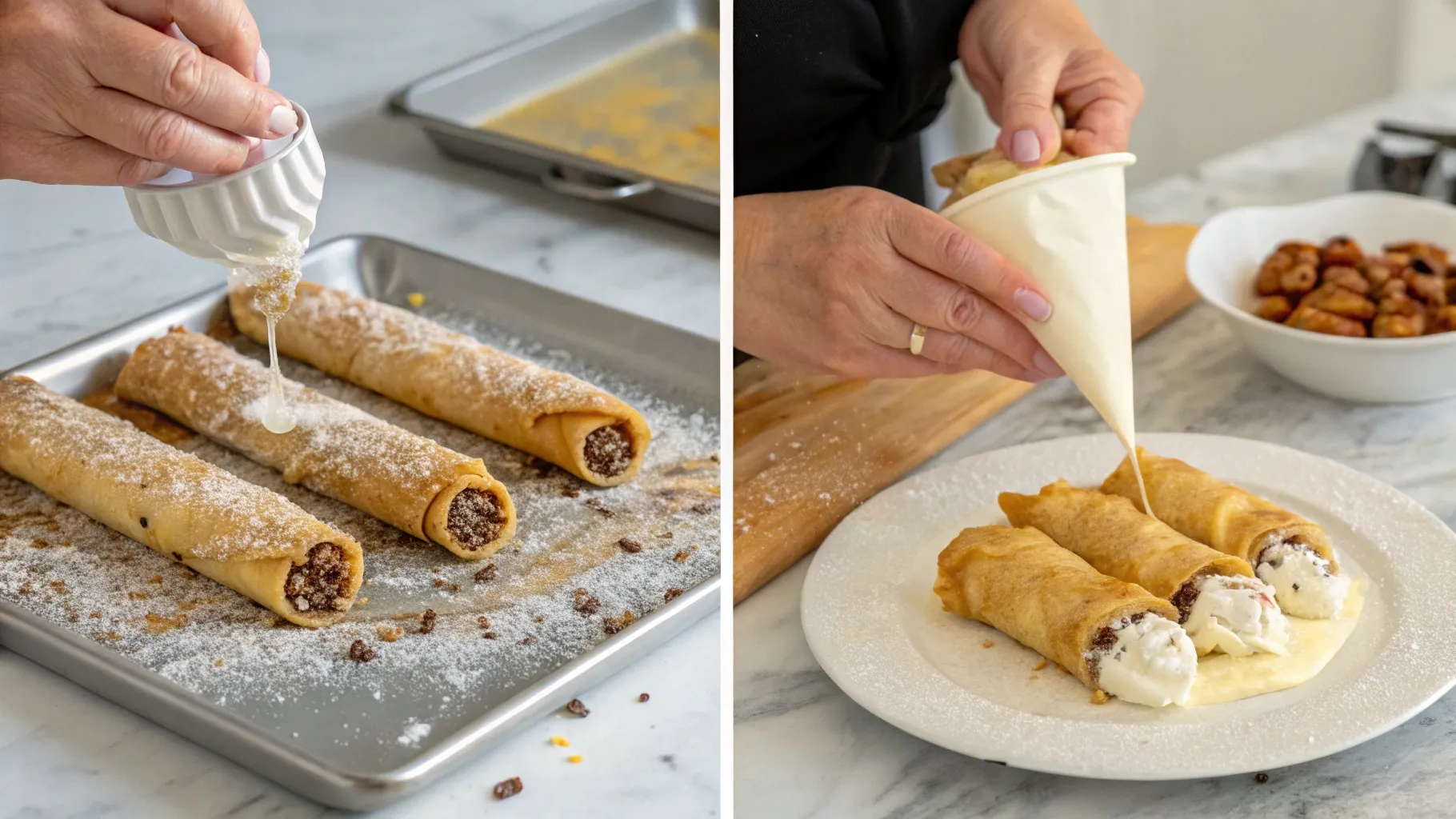 making of Authentic Italian Cannoli