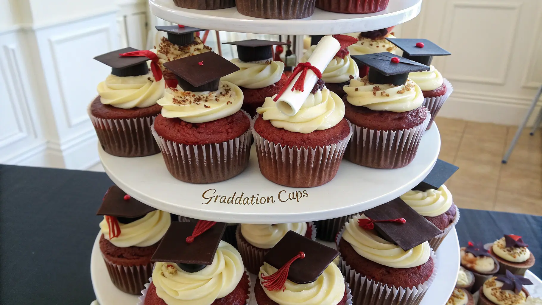 Cupcake Tower Graduation Cake