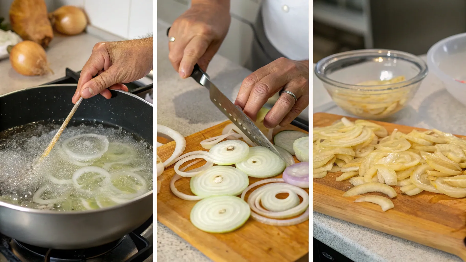 making of Blooming Onions