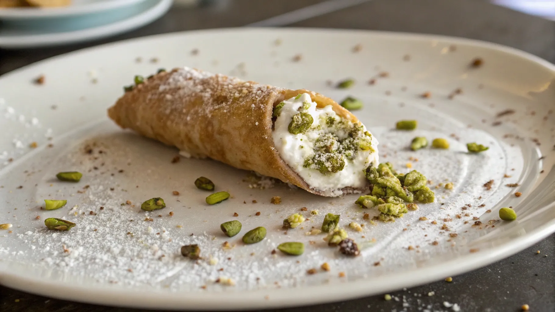 close up shot of Authentic Italian Cannoli