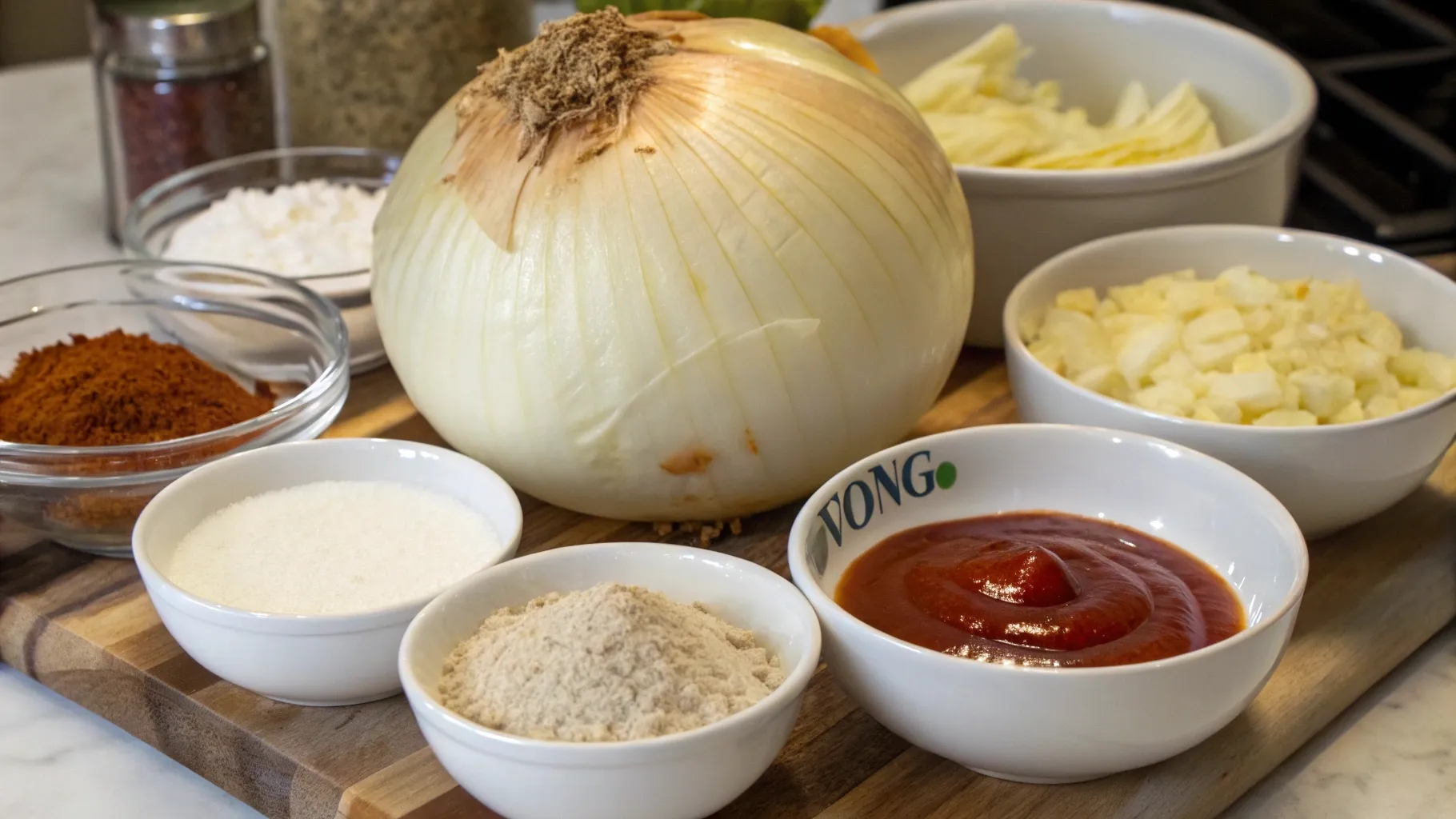 ingredients for Blooming Onions