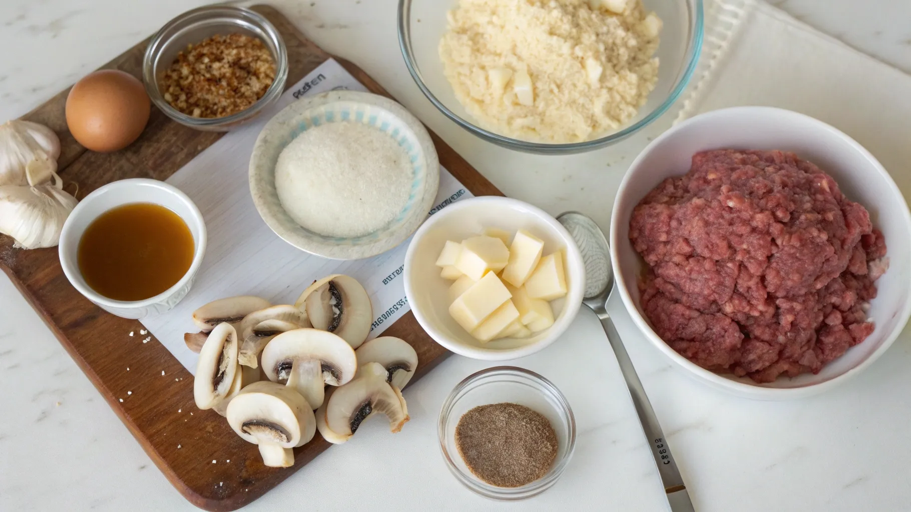 ingredients for Salisbury Steak