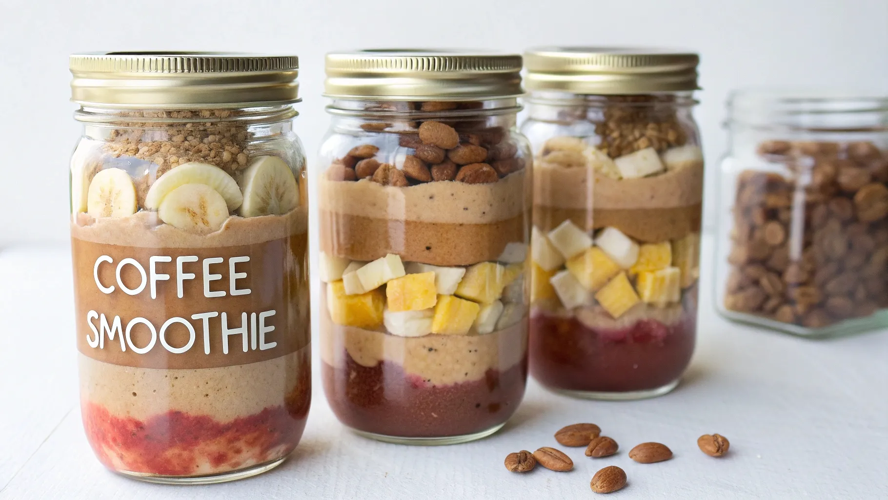 freezer safe glass of coffee smoothie