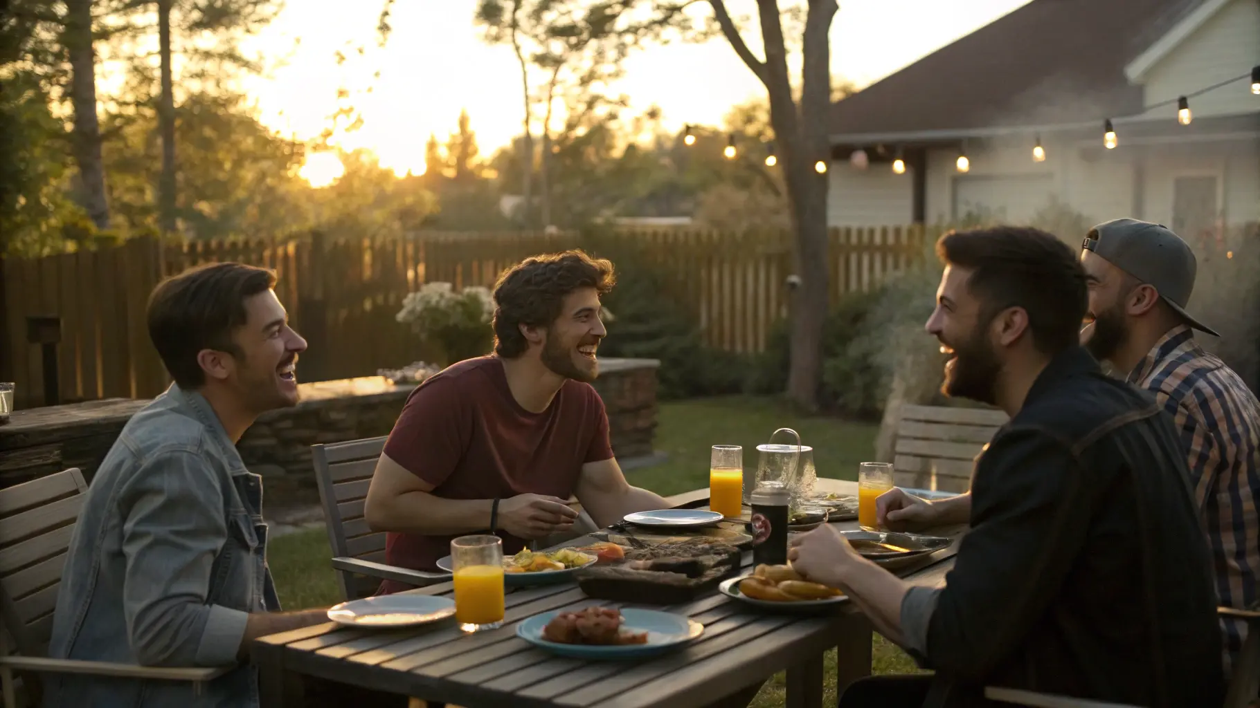 friends gathered