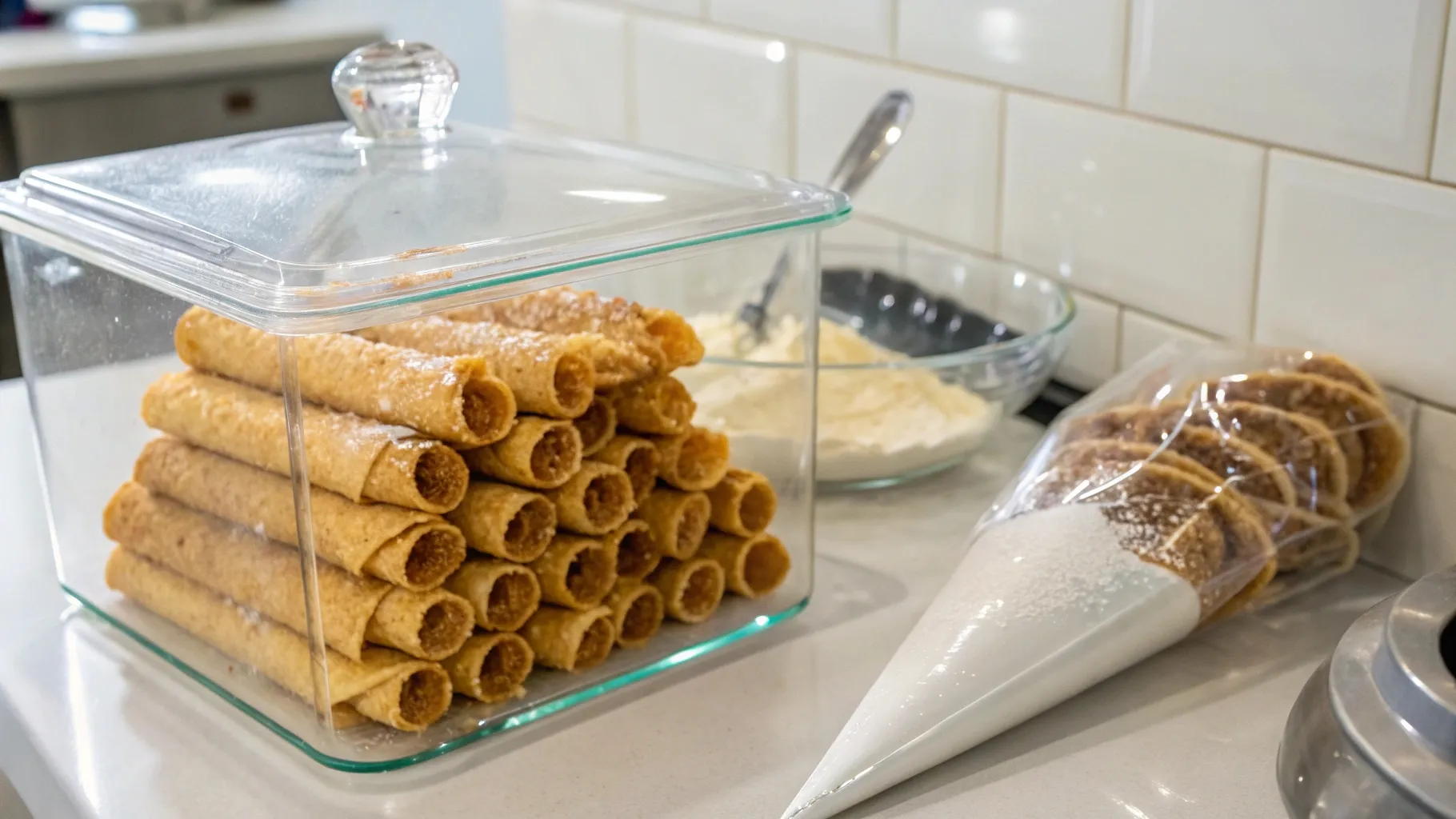 storage of Authentic Italian Cannoli