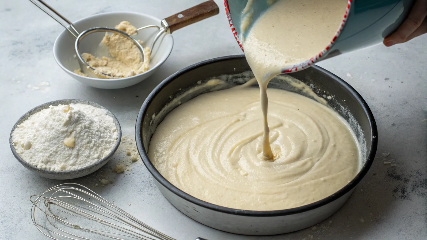 the making of Vanilla Breakfast Cake