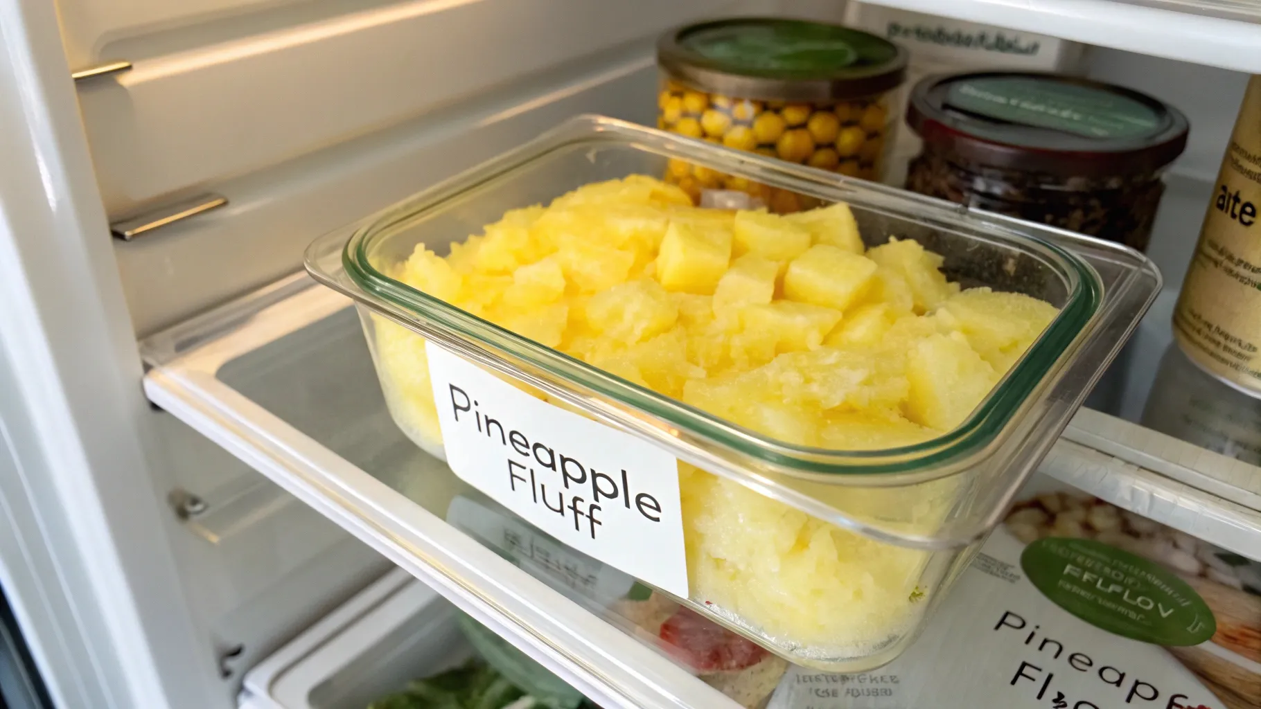 Pineapple Fluff in a container