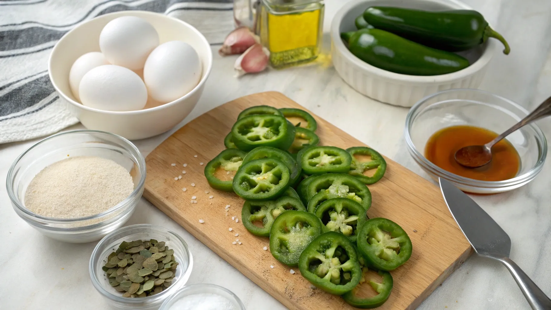 ingredients for Fried Jalapeños