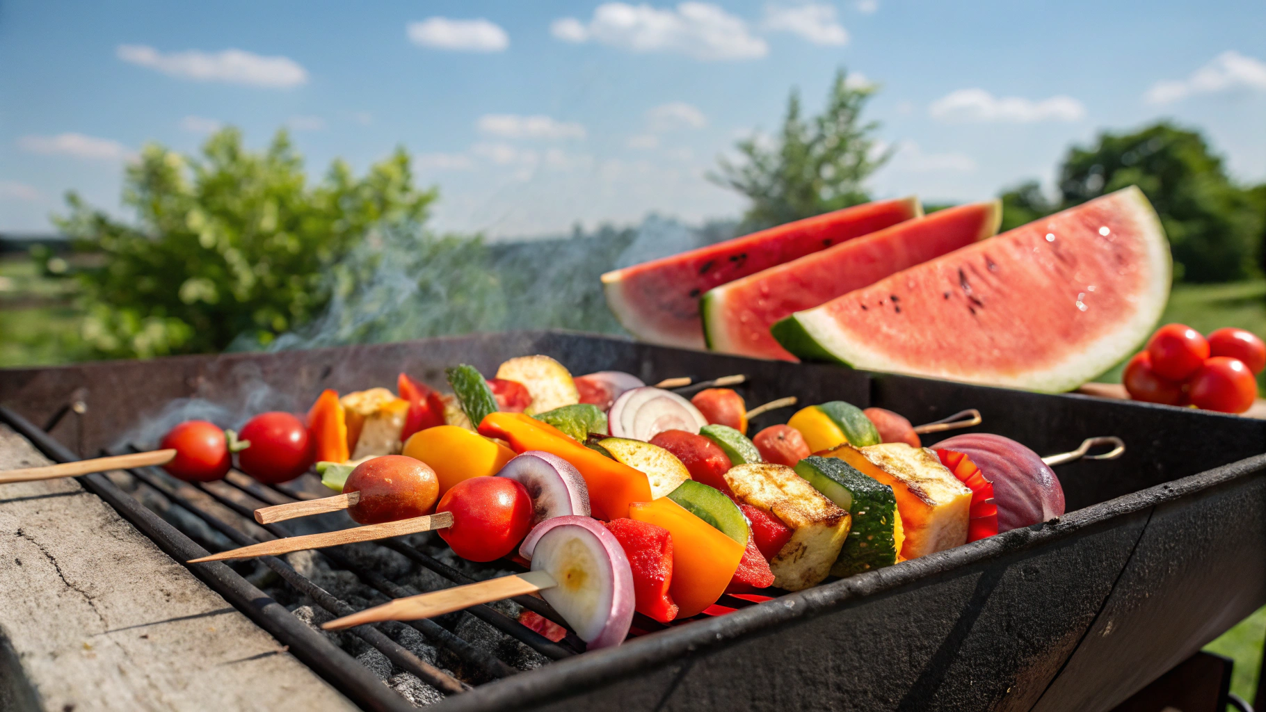 Outdoor grill scene