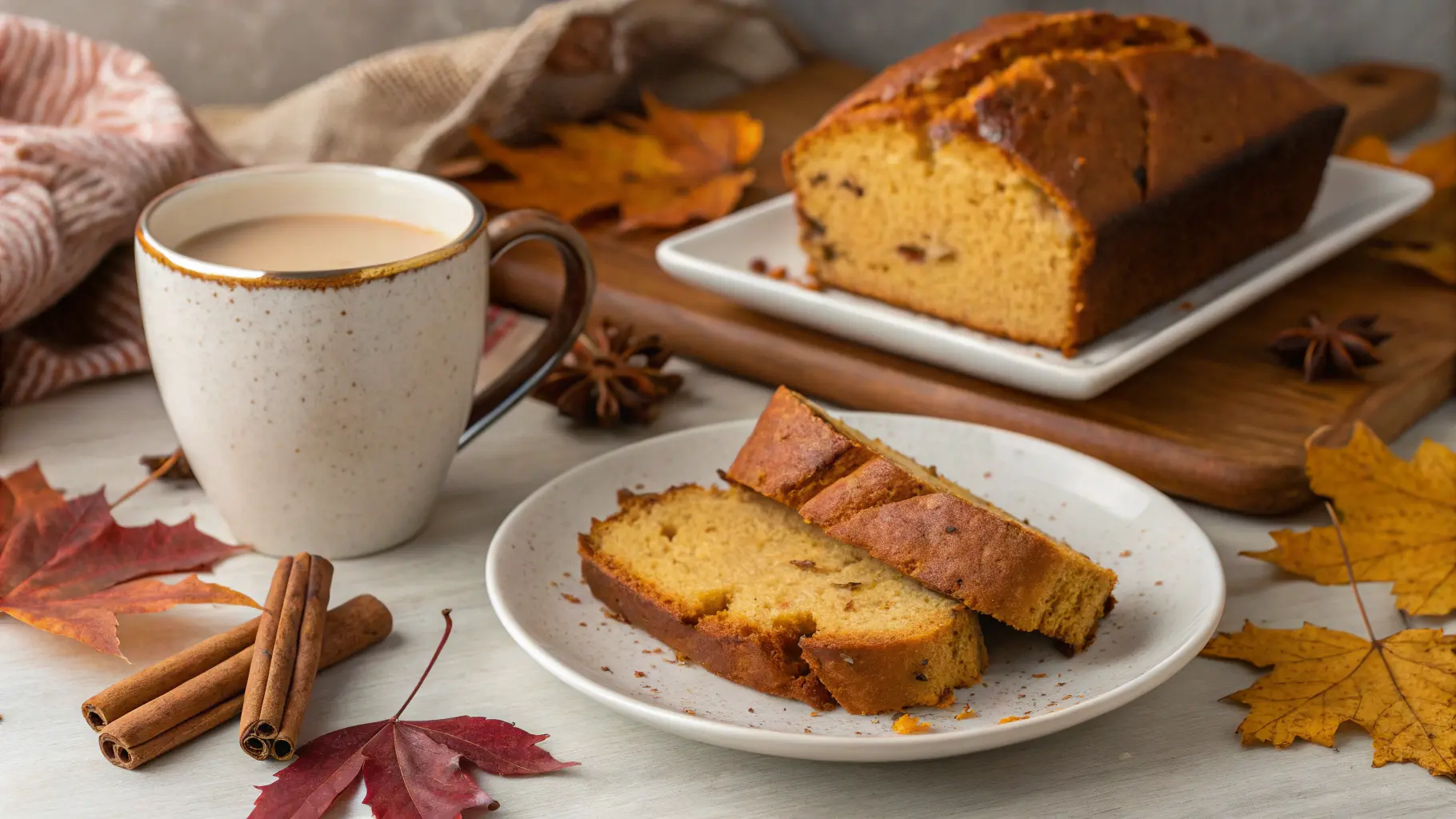 slice of pumpkin bread